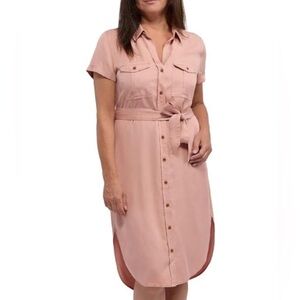 Teddi Rose Shirt Dress – Blush Pink | Women’s Medium | NWT | TENCEL™ Lyocell